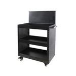 WORKPRO Rolling Service Utility Cart with Steel Pegboard Storage