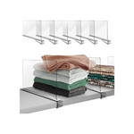 6 Pcs Acrylic Shelf Dividers for Closet Organization
