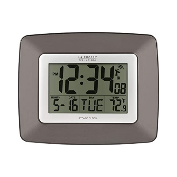 La Crosse Technology WS-8008U-IT Atomic Digital Wall Clock with Temperature