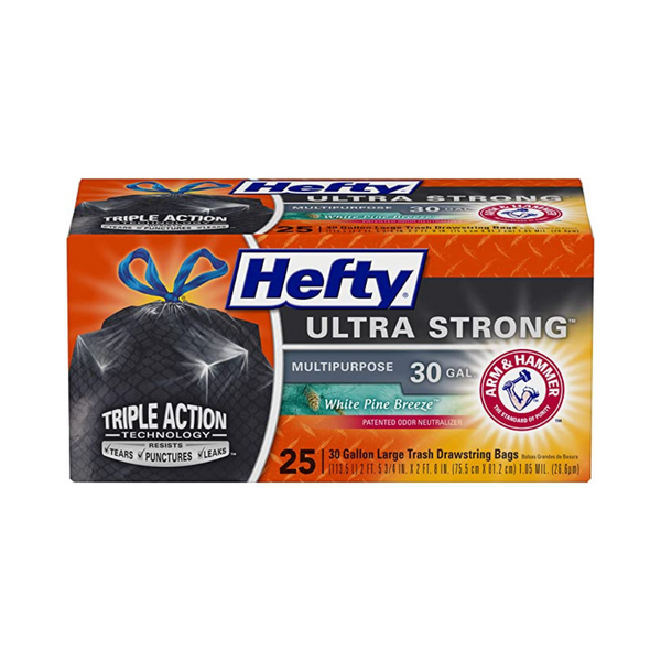 25-Ct Hefty Ultra Strong Large 30-Gallon Trash Bags