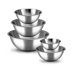 5 Stainless Steel Mixing Bowls Set