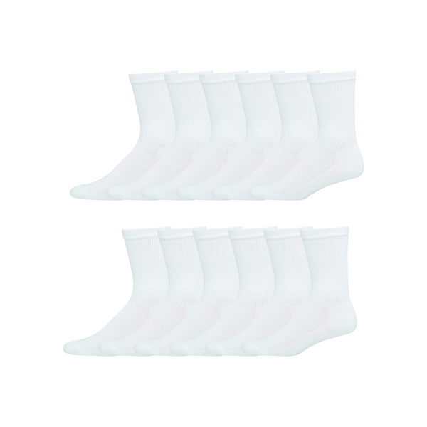 Pack of 12 Hanes Men’s X-temp Cushioned Crew Socks