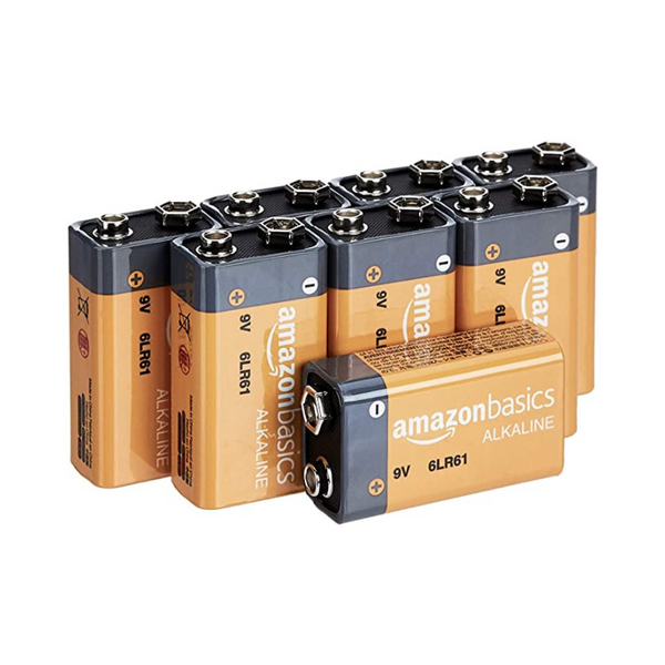 8-Pack Amazon Basics 9 Volt 9V Performance All-Purpose Alkaline Batteries