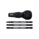 Destornillador intercambiable con punta hexagonal de 1/4" con agarre de bola y juego de 3 puntas