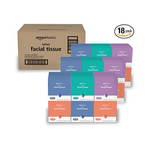 18 Boxes Of Amazon Basics Ultra Facial Tissue with Lotion