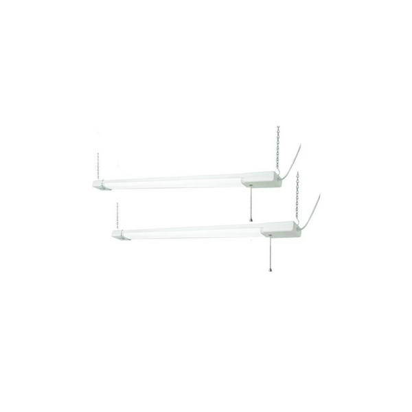 Paquete de 2 luces LED para taller conectables Hyper Tough de 3' y 4500 lúmenes con sensor de movimiento