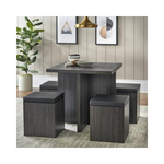 5-Pc Mainstays Dexter Dining Set w/ Storage Ottomans