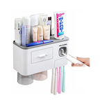 Toothbrush Holder Wall Mounted with Toothpaste Dispenser