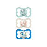 MAM Air Day & Night Baby Pacifier, for Sensitive Skin, Glows in The Dark, Boy , 6-16 Months (Pack of 3)