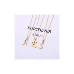 14K Gold Plated Initial Paperclip Link Chain Necklace