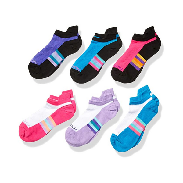 6 pares de calcetines invisibles acolchados para uso diario para niña de Fruit Of The Loom
