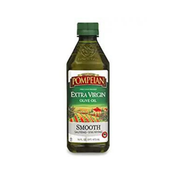 Aceite de oliva virgen extra suave pompeyano, botella de 16 oz