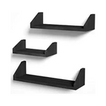SRIWATANA Solid Wood Set of 3 Wall Mounted Floating Shelves