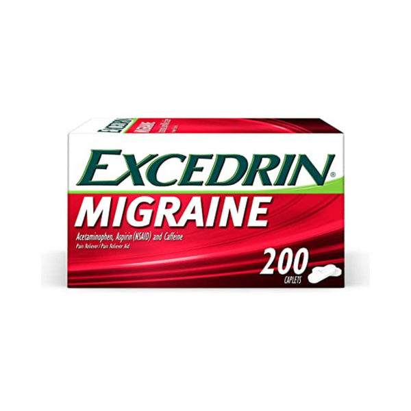 Cápsulas de alivio de la migraña de Excedrin de 200 unidades para aliviar los síntomas de la migraña