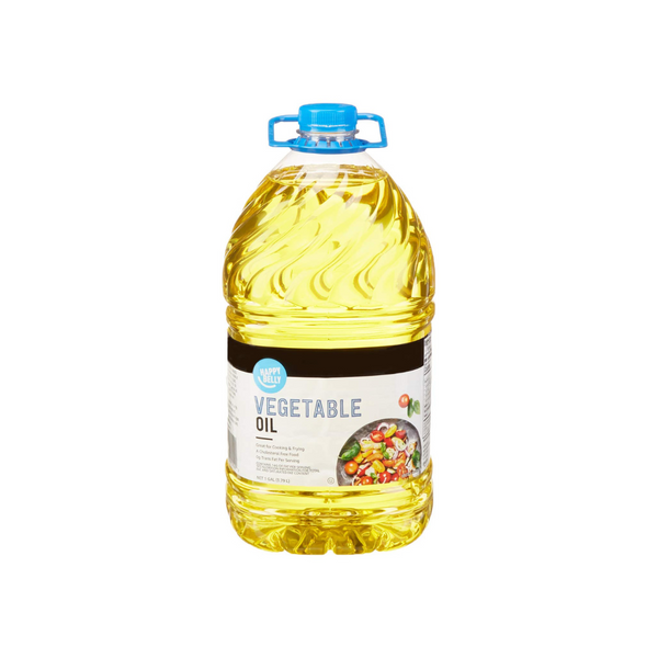 1 Gallon Bottle of Amazon Brand Happy Belly Vegetable Oil