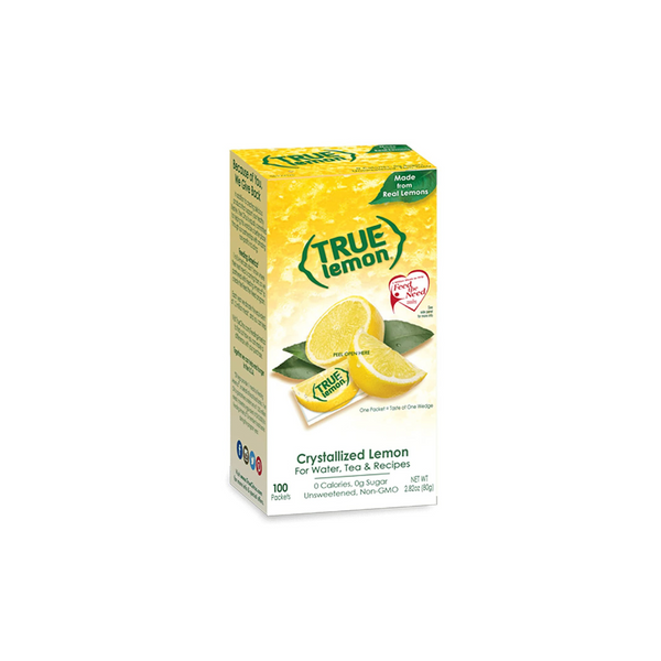 100 paquetes de verdadero saborizante de limón o lima sin calorías