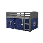 DONCO KIDS Louver Loft Bed, Twin, Antique Grey
