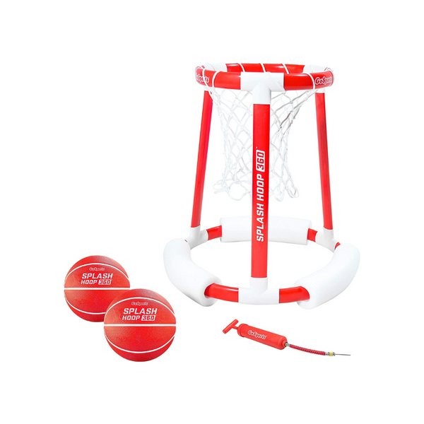 GoSports Splash Hoop 360 Floating Pool Basketball Game | Includes Hoop, 2 Balls and Pump