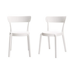 Set Of 2 Amazon Basics Premium Plastic Armless Bistro Dining Chairs