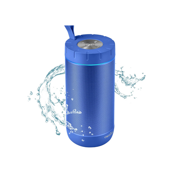 Altavoz Bluetooth inalámbrico IPX7 resistente al agua Comiso X26L de 25 W con micrófono (azul)