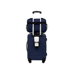 Wrangler Smart Luggage Set with Cup Holder and USB Port, Navy Blue, 2 Piece