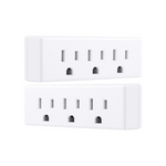 Philips 3-Outlet Extender, 2 Pack, Grounded Wall Tap Adapter