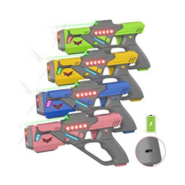 Set of 4 Rechargeable Laser Tag Guns Set