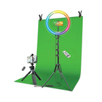 16" Ring Light, 62" Tripod, 5'x7' Green Screen & More