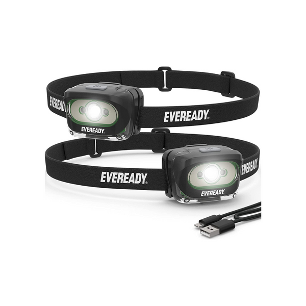 2-Pack Eveready Rechargeable LED Headlamps
