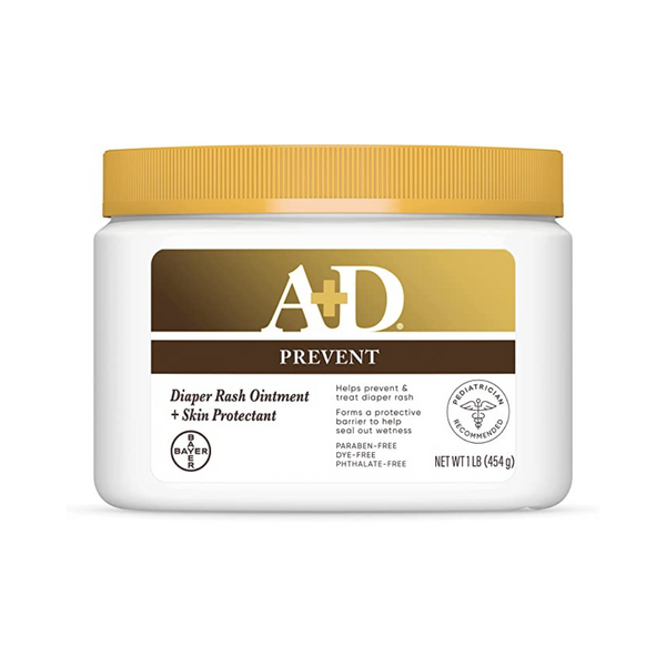 A+D Original Pomada para la dermatitis del pañal, protector de la piel con lanolina y vaselina