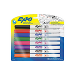 EXPO Low Odor Dry Erase Markers, Ultra-Fine Tip, Assorted Colors (8 Pack)