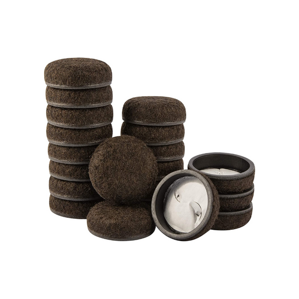 20 Super Sliders 1 1/2 ″ Mudanzas de muebles de fieltro formadas con agarre seguro redondo