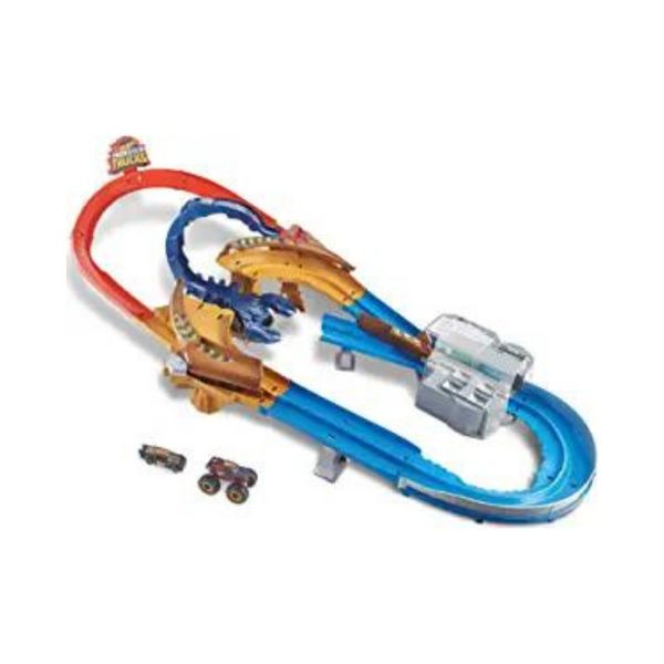 Hot Wheels Monster Trucks Scorpion Raceway - Juego potenciado