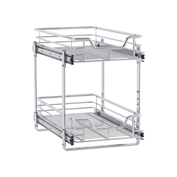 Household Essentials Glidez Organizador de gabinete deslizante doble de 2 niveles
