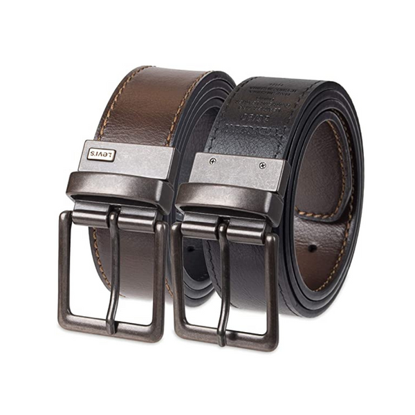 Levi's Men's Two-In-One Reversible Casual Jeans Belt