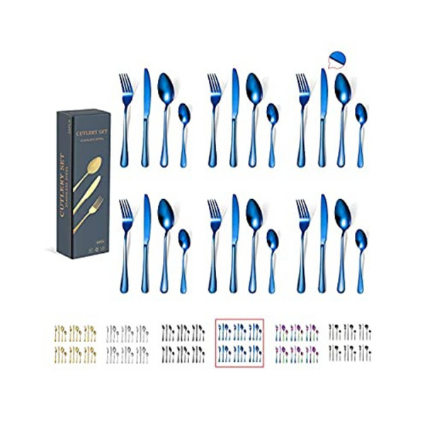 24-Pieces Service for 6 Cutlery Utensil Set