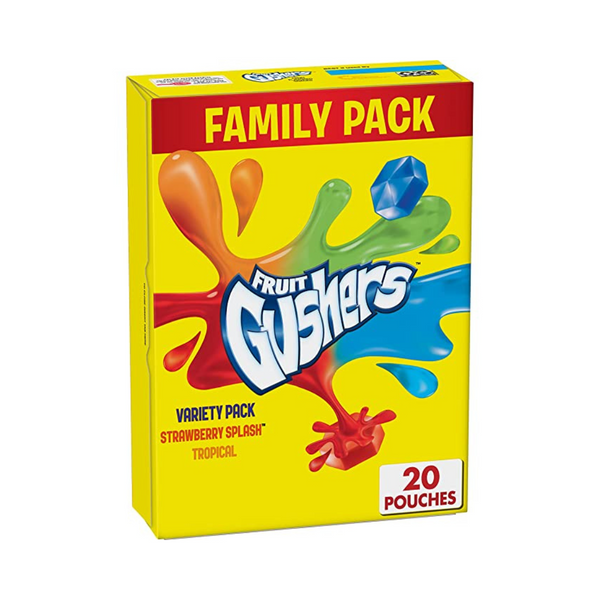 20-Pouches of Gushers Variety Pack Fruit Flavored Snacks