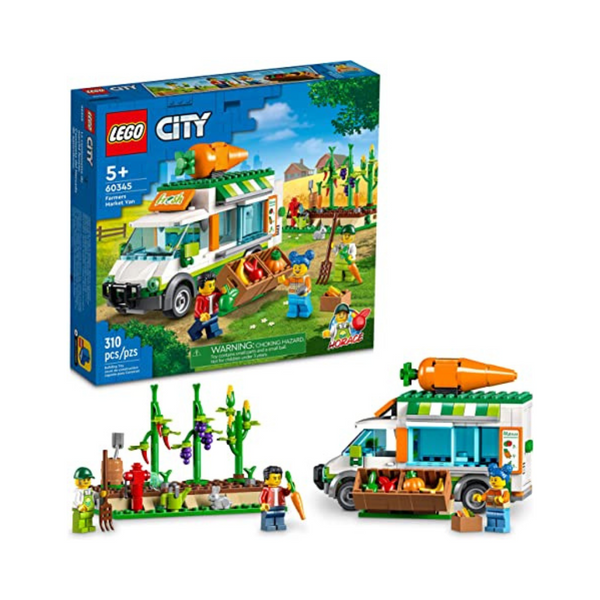 LEGO City Farmers Market Juego de juguetes para construir furgonetas