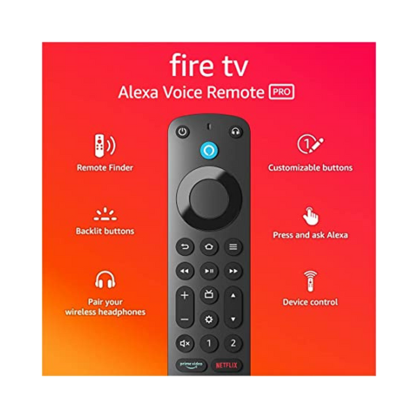Alexa Voice Remote Pro, incluye buscador remoto, controles de TV, botones retroiluminados