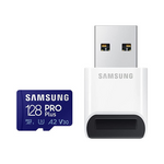 SAMSUNG PRO Plus + 128GB microSDXC Memory Card with USB Reader
