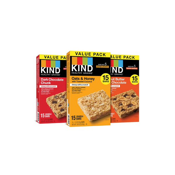 45 barras de cereales saludables KIND, paquete variado