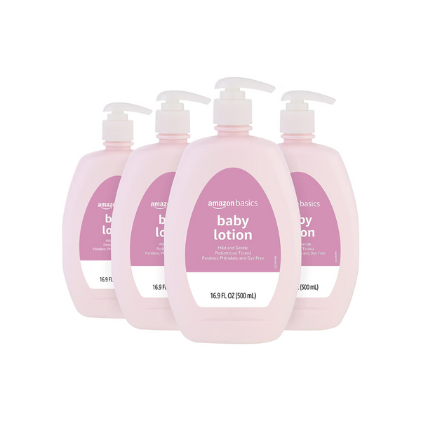 4 Bottles of Amazon Basics Baby Lotion
