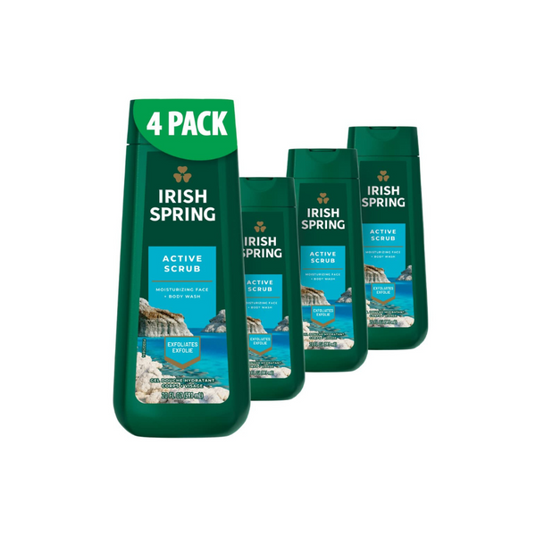 4 Bottles of Irish Spring Mens Body Wash