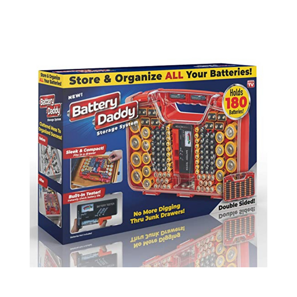 Battery Organizer and Storage Case with Battery Tester