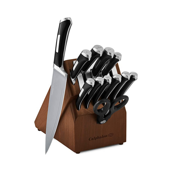 Calphalon 13-Piece Kitchen Knife Set with Self-Sharpening Block