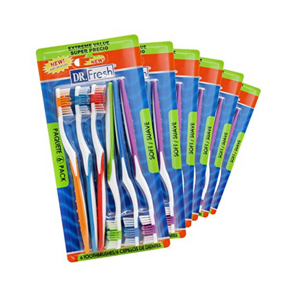 6 paquetes de cepillo de dientes Dr. Fresh Extreme Value de 6 unidades