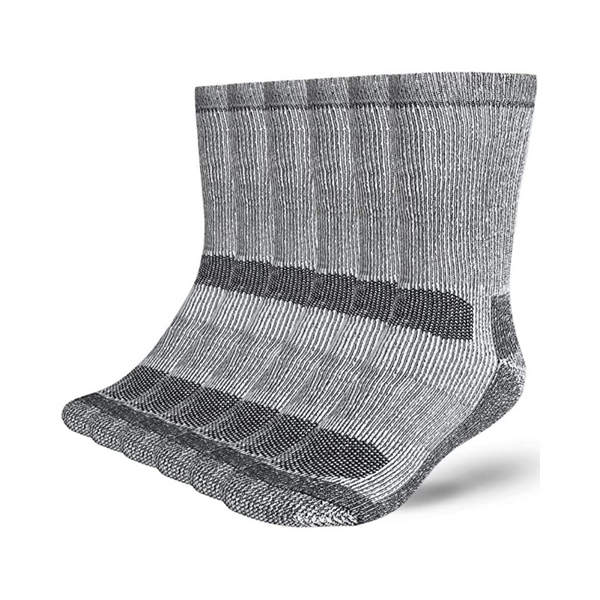 3-Pair Buttons & Pleats Merino Wool Thermal Boot Socks