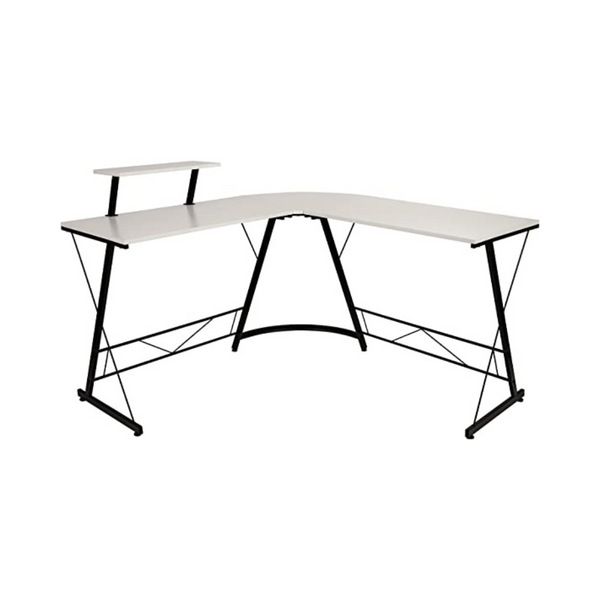 Flash Furniture 71.5-Inch L-Shaped Corner Desk with Monitor Shelf