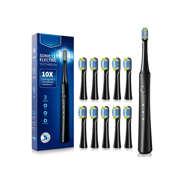 Cepillo de dientes eléctrico sónico con 10 cabezales