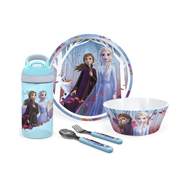 Zak Designs Disney Frozen II 5 Piece Dinnerware Set